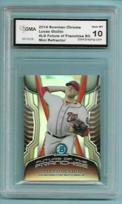 2014 Lucas Giolito Bowman Chrome Future Mini Refractor ROOKIE Card! Gem Mint 10! - Image 1 of 2