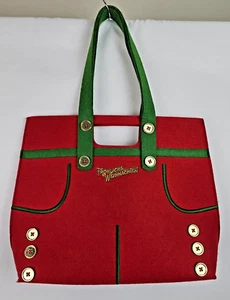 Disney Parks Epcot Germany Tasche Frohliche Weihnachten rot & grün Weihnachtstasche - Bild 1 von 15