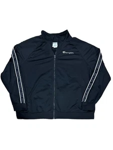 Champion Track Jacket Women's Size 4XL 4X Plus Warmup Gym Full Zip Logo Stripe - Picture 1 of 6