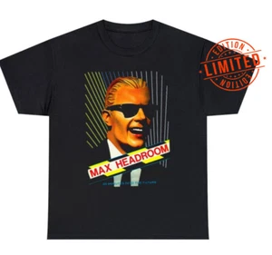 Max Headroom 20 Minutes Into The Future T-Shirt Sci-Fi Series Funny Gift Tee TH3 - Picture 1 of 4