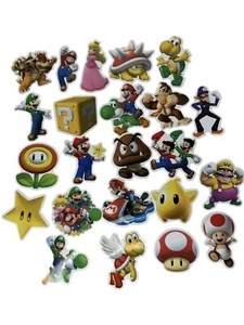 Nintendo Super Mario Bros Sticker Set 46 Stickers - Loose - Picture 1 of 7