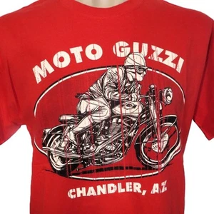 Camiseta Moto Guzzi GRANDE Motocicleta Roja Chandler Arizona RideNow NUEVA - Imagen 1 de 12