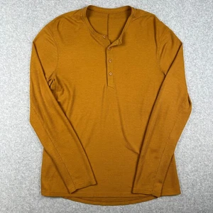 Lululemon Henley Waffel Thermo Shift Stitch Langarmshirt Large Herren braun - Bild 1 von 6