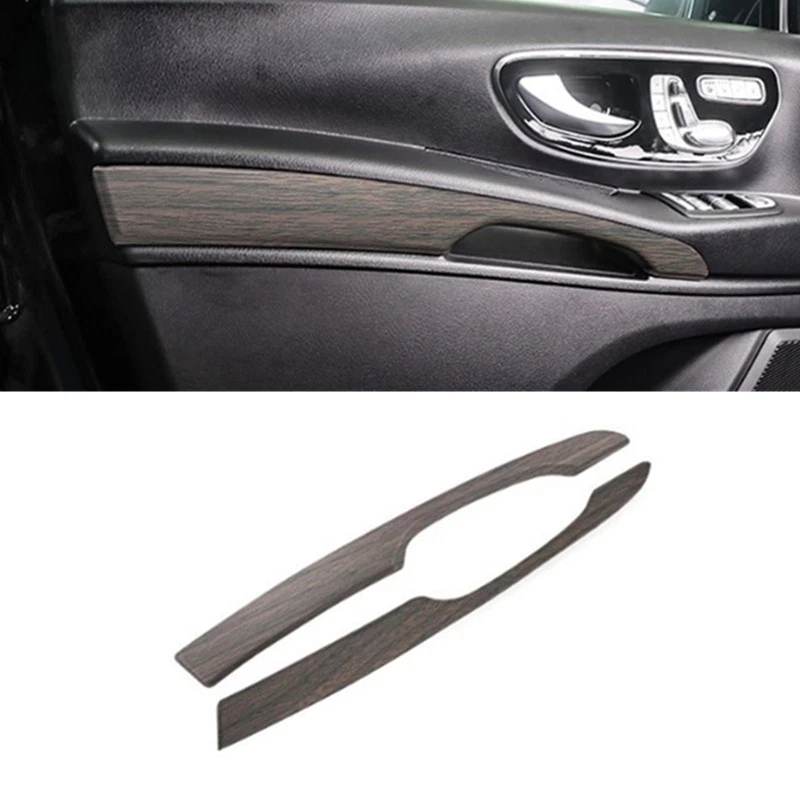 Reposabrazos de puerta interior de grano de madera 2 piezas moldura a rayas para Mercedes-Benz VITO 2017-2025 Foto 1 de 4