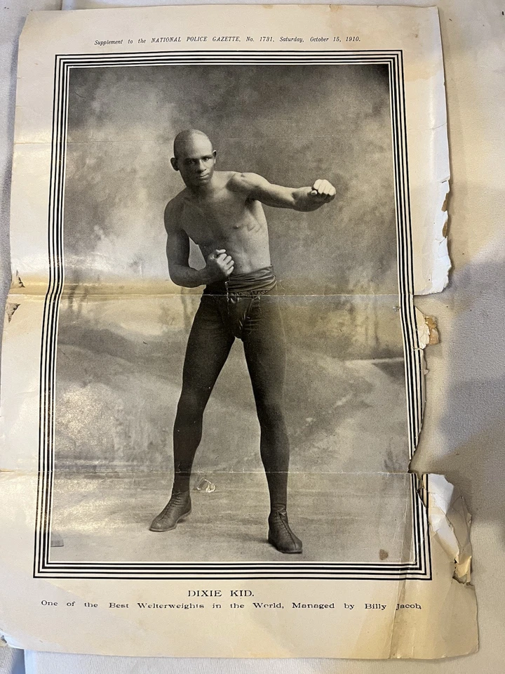 Gaceta de la Policía Nacional 1910 - Aaron Lister Brown - EL NIÑO DIXIE - BOXEADOR NEGRO Foto 1 de 1