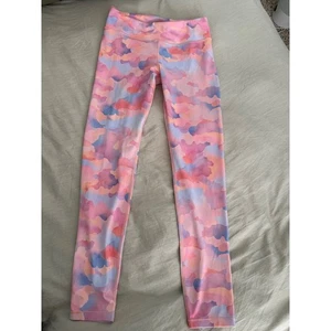 Medias Chit Chat estampadas Athleta Girl XXL (16) rosa azul ropa deportiva abstracta - Imagen 1 de 6