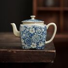 Ensemble de cérémonie thé thé théière poterie chinoise ouverture en céramique bleu et blanc