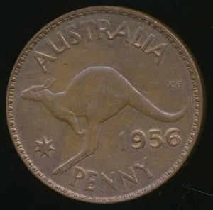Australia, 1956(m) One Penny, 1d, Elizabeth II - Uncirculated - Picture 1 of 3