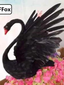black simulation wings foam&feather swan model home decoration about 30x50cm - Picture 1 of 1