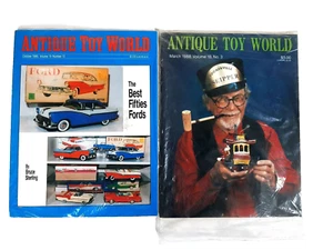 Antique Toy World Magazines 1988 Vol. 18 #3 & 1989 Vol. 19 #10 Sealed in Plastic - Imagen 1 de 4