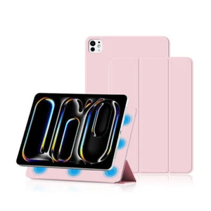 For iPad Pro M4/Air M2 2024 11/13in Slim Auto Sleep Magnetic Folio Leather Cover - Picture 1 of 38
