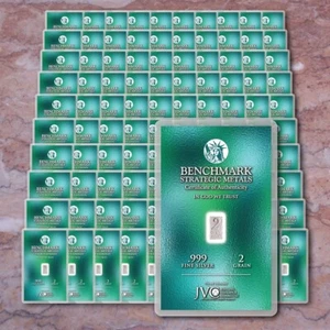 SILVER BARS 999 FINE BULLION 100 PAK OF ATTRACTIVE BARTER BARS 29b - Picture 1 of 4