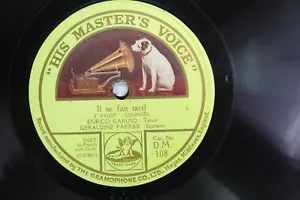 Caruso & Farrar - HMV D.M. 108 - Il se fait tard & O nuit d'amour - Picture 1 of 4