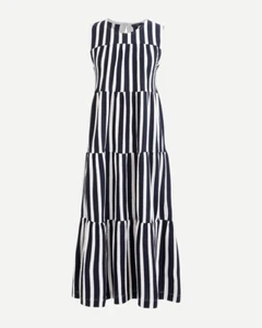 J Crew Tiered tank dress in stripe women's size XL NEW WITH TAGS - Picture 1 of 7