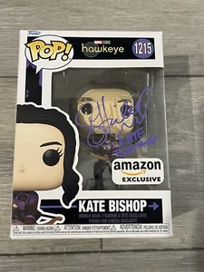 Hailee Steinfield firmata falco Kate Bishop FUNKO POP 1215 Avengers BAS Beckett - Foto 1 di 7