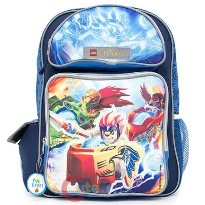 Lego Legends of Chima Mochila Escolar Grande 16 pulgadas Niños Bolsa de Libros Cordones de Velocidad Foto 1 de 4
