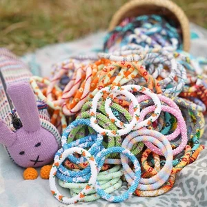 50 of Assorted Glass Bead Bracelets Handmade in Nepal Fairtrade YANTRA HIMALAYA - Picture 1 of 5