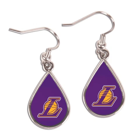 WinCraft Los Angeles Lakers Tear Drop Dangle Earrings Cover