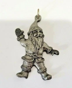 Vintage RAWCLIFFE PEWTER SANTA Charm Pendant Christmas Xmas Holiday Collectible - Picture 1 of 6