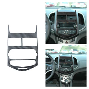 Cubierta de panel de consola central de fibra de carbono para Chevrolet Sonic 2012-2016 2 piezas - Imagen 1 de 12