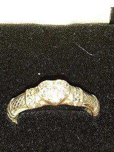 Sterling Silver Judith Ripka Pink Cz Heart Ring Size 8.5 4.18 Grams - Picture 1 of 7
