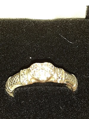 Anillo de plata esterlina Judith Ripka rosa circonita talla 8,5 4,18 gramos Foto 1 de 4