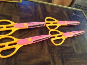 Pink and orange paper edger scissors - Picture 1 of 2