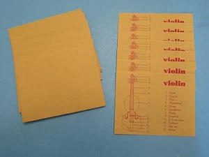 Set of 7 NEW Note Cards with Envelopes - Violin Diagram - from Music World - Picture 1 of 3