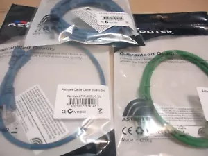 3 X ASSORTED ASTROTEK CAT6 AND CAT5e AT-RJ45 CABLES 0.5m 1m 3 m - Afbeelding 1 van 9