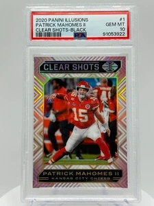 2020 Illusions Clear Shots - Black #'d 50/50 Patrick Mahomes II #1 PSA 10 GEM MT - Picture 1 of 4