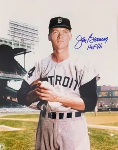 Autographed Jim Bunning "HOF 96" Detroit Tigers 11X14 photo - w/ COA - Picture 1 of 1