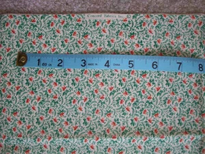 Mini rust flowers and plants ferns cotton fabric 1 yard - Picture 1 of 2