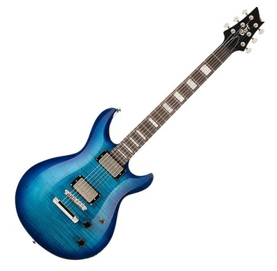 Guitarra Eléctrica Cort M600 Blue Burst Flame Maple Top Doble Corte Foto 1 de 4