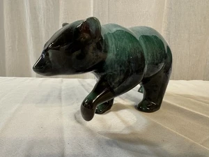 Blue Mountain Keramik Vintage grün Tropf Grizzlybär Figur 5,5"x 11" - Bild 1 von 15