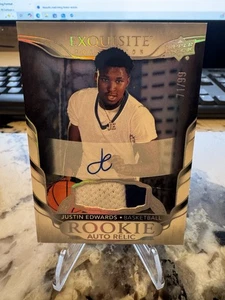 2024 goodwin champions exquisite collection Rookie Auto Relic Justin Edwards /99 - Picture 1 of 2
