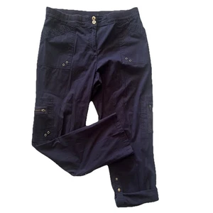 Chico’s Damen wandelbare kurze Cargohose Rollriegel Bein marineblau Größe 1,5 M - Bild 1 von 10
