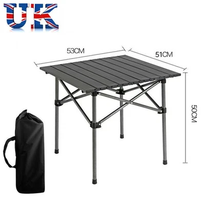 Folding Camping Tables With Carry Bag Portable Picnic Garden BBQ Beach Fishing - Image 1 of 2