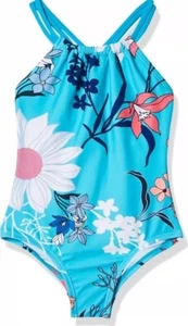 Kanu Swimsuit Girls' Sz 14 Jasmine Beach Sport Halter One Piece AQUA - Picture 1 of 2