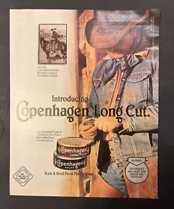 Vtg 1990s Copenhagen Chewing Tobacco Ad, Man Cave - Picture 1 of 3