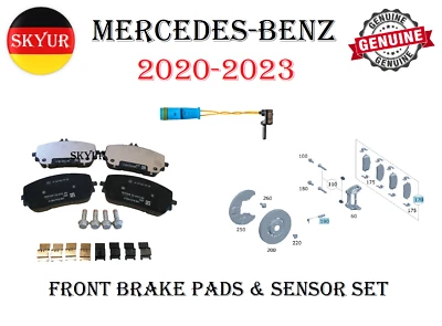 Juego de pastillas de freno delanteras con sensor de freno para Mercedes-Benz GLE 2020-2023, GLS, AMG Foto 1 de 4