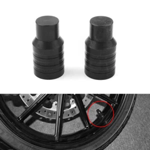 Motor Wheel Tire Tyre Valve Stem Air Dust Caps Cover Car Accessories Black - Picture 1 of 11