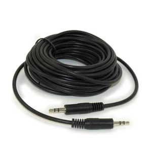 25ft 3.5mm Mini-Stereo TRS Male to Male Speaker/Audio Cable Black - Picture 1 of 2