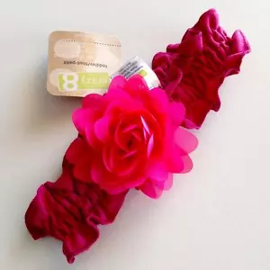 New Crazy 8 Gymboree Girls Blossom Flower Soft Headband Color Hot Pink - Picture 1 of 2