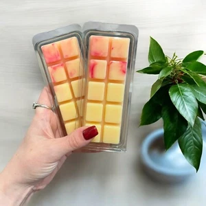 Rhubarb And Custard - Scented Eco Soy Wax Melts Snap Bars Highly Scented Fruity - Picture 1 of 1