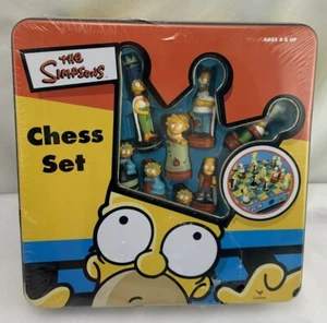 2000 Simpsons Chess Set by Cardinal in Tin Brand New Sealed FREE SHIPPING - Picture 1 of 2