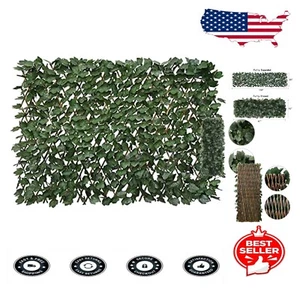 Realistic Faux Ivy Expandable Fence: Durable Privacy Panel for Outdoors 22x120 - Picture 1 of 9