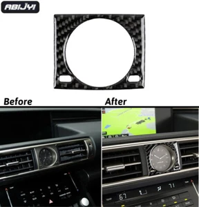 Carbon Fiber For LEXUS IS250 IS350 2013-2018 Center Console Clock Cover Trim - Foto 1 di 12