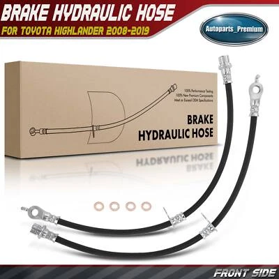 2x Manguera hidráulica de freno delantero para Toyota Highlander 08-19 Venza RX350 10-14 Foto 1 de 4