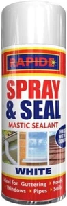 WHITE SPRAY & SEAL LEAK FIX STOP SEALANT WATERPROOF INSTANT GUTTER ROOF PIPE - Picture 1 of 1