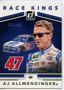2018 Donruss Racing NASCAR Race Kings GOLD FOIL #21 AJ Allmendinger #61/499 - Picture 1 of 2